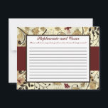 Natureza Floral/Ramificações de Cartão de Aviso Es<br><div class="desc">Estas adoráveis Cartas de Aconselhamento Escrito são a adição perfeita a qualquer casamento. Basta entregar estas cartas aos seus convidados, juntamente com canetas Sharpie de ponta fina. Seus hóspedes podem anotar qualquer conselho que tenham para a nova noiva e noiva. Estas são impressas com tamanho de 4, 25" x 5,...</div>