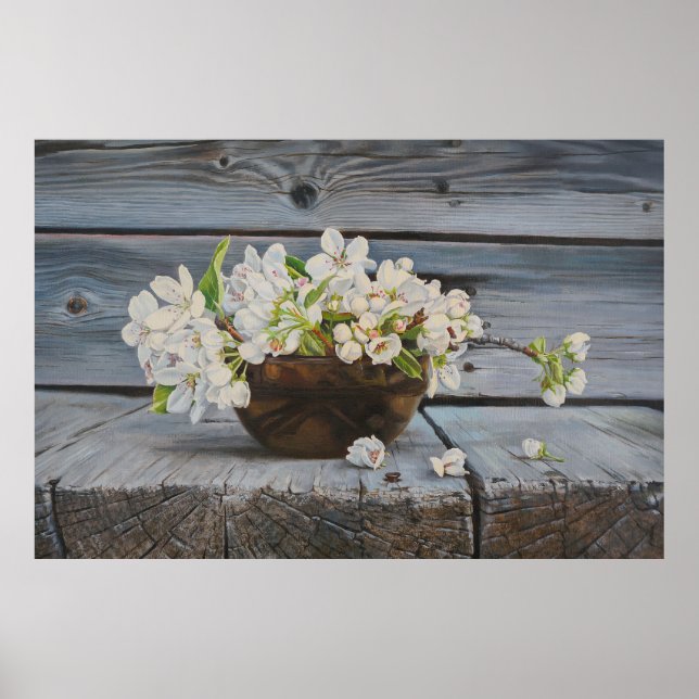 Natureza-Morta com Flor de Maçã – Impressão de Art (Frente)