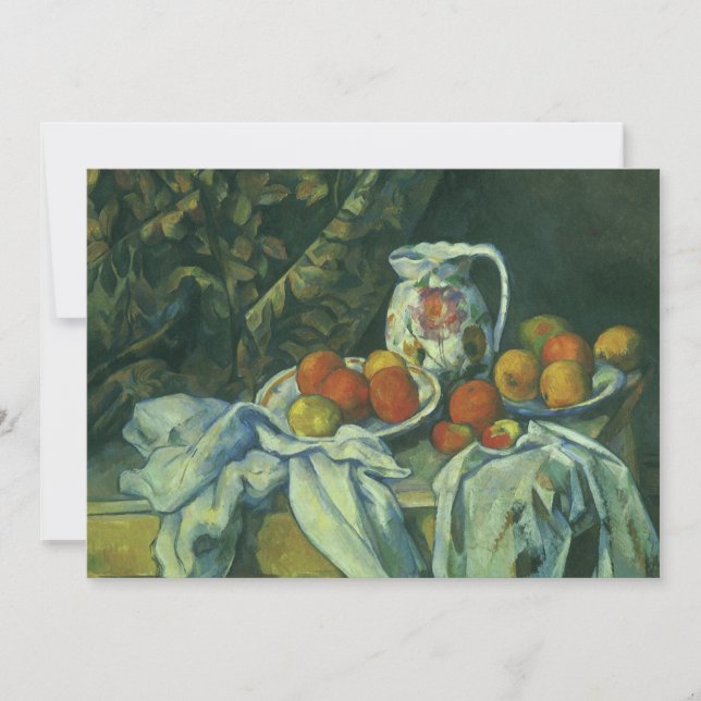 Natureza Morta, Cortina e Jarro de Paul Cezanne (Frente)