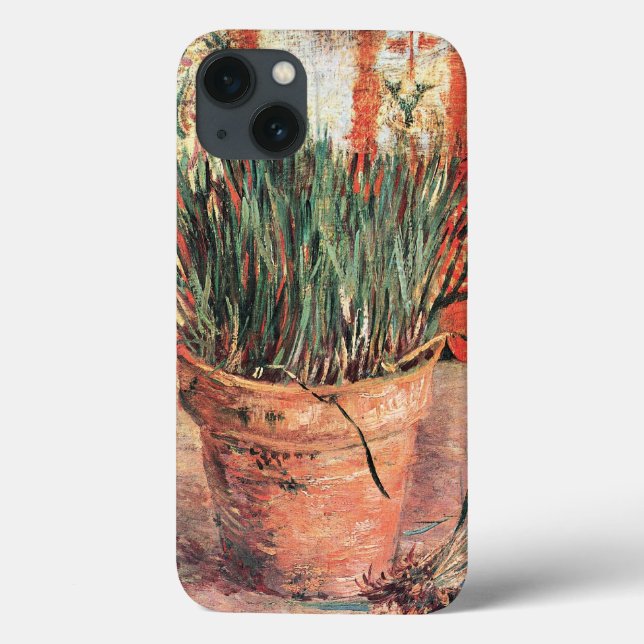 Natureza Morta Vaso de Flores com Cebolinho por Vi (Verso)