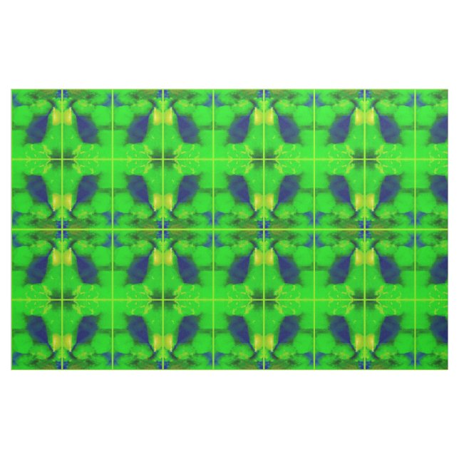 Natureza no Tecido 2 do Verde limão (Fat Quarter)