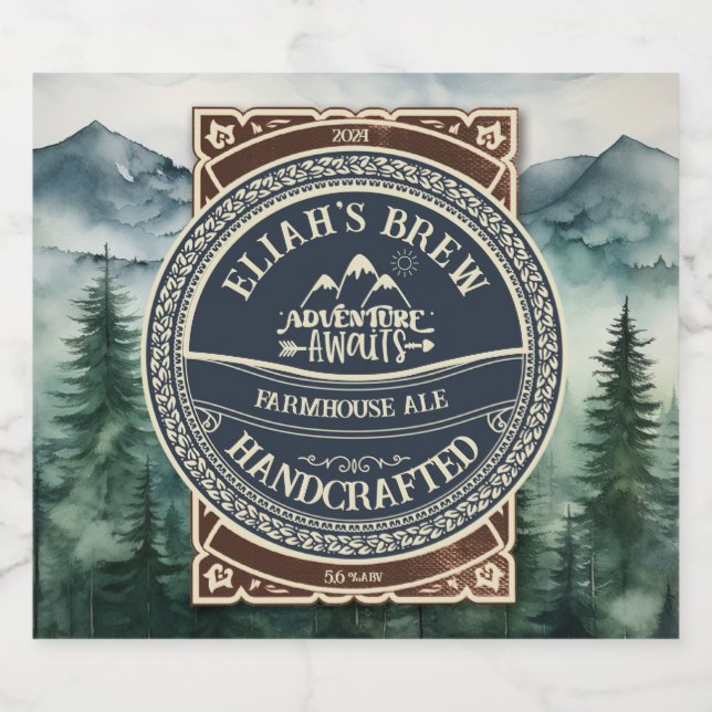 Natureza Personalizável Fora de Rótulos de Cerveja (Rótulo Único)