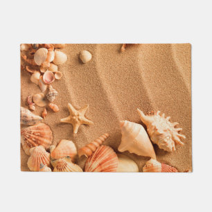 Natureza praia areia conchas textura Porta tapete