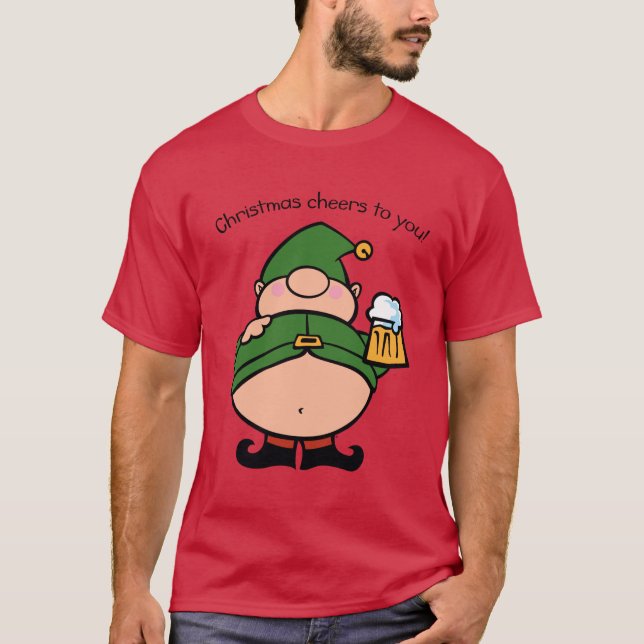 Naughn Elves Beer T-Shirt (Frente)
