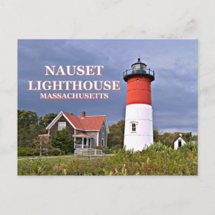 Nauset Light, Cabo Cod, cartão postal de Massachus