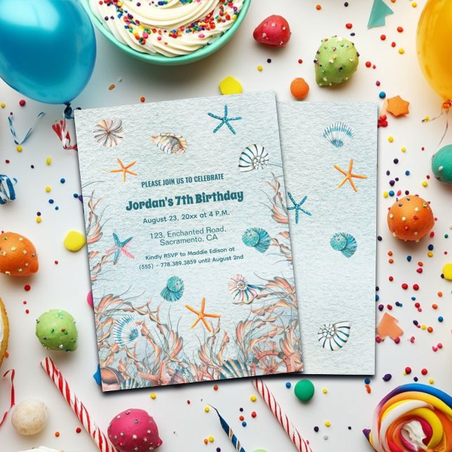 Náutica Sob o Convite de Aniversário do 7 do Mar (Criador carregado)