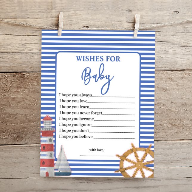 Náutico Menino Deseja Jogo de Chá de fraldas (Criador carregado)