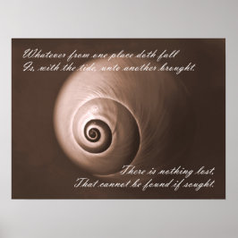 Nautilus Shell Inspirational Quote Impressão