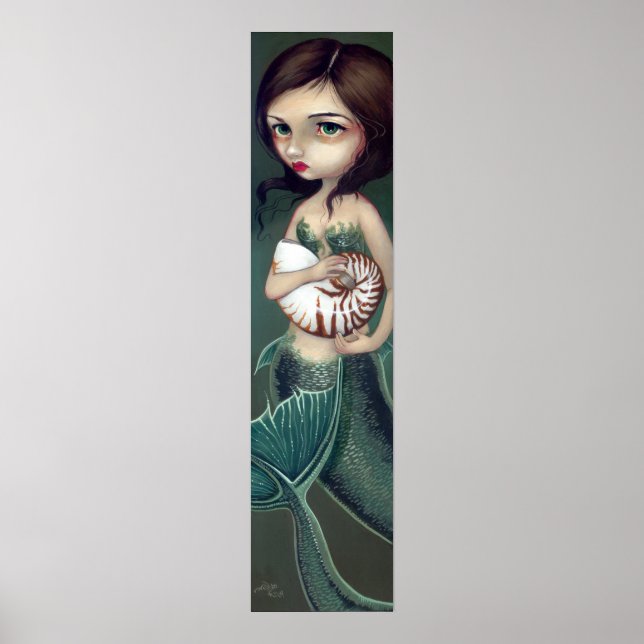 Nautilus Shell Mermaid Art Impressão (Frente)