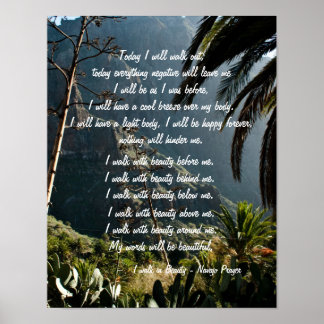 Navajo Prayer Caminha Na Bela Poster