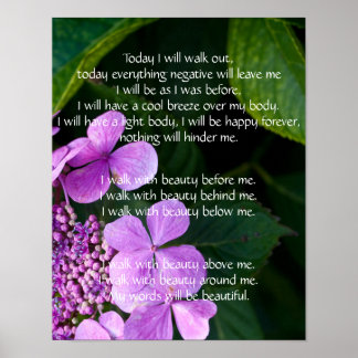 Navajo Prayer Walk in Beauty Poster