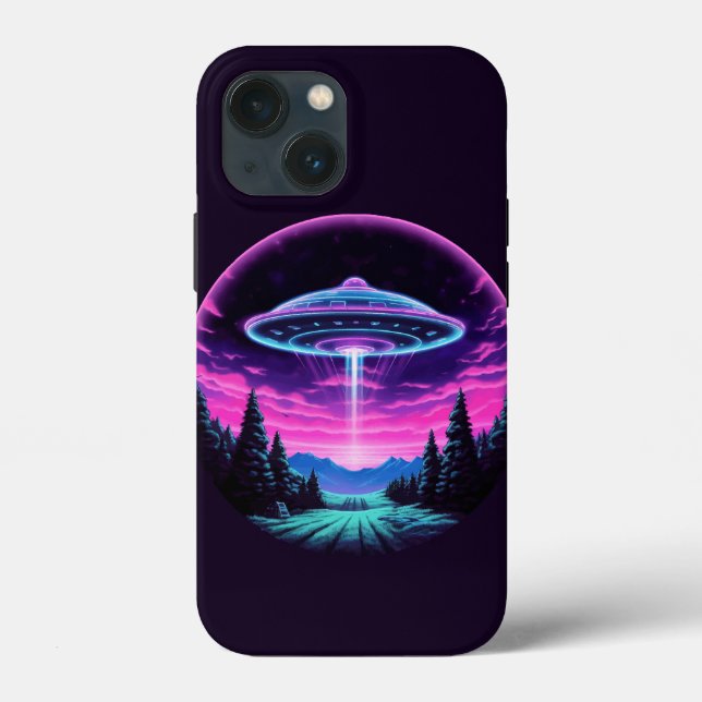 Nave Espacial Alienígena Retro Futurista (Verso)