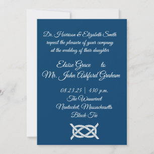 Nave Náutica de Convite de Casamento