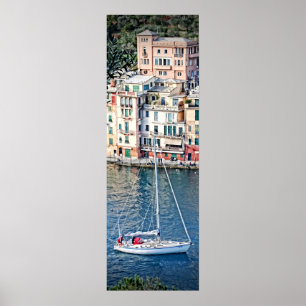 Navegando a Portofino, poster 36x12 de Italia