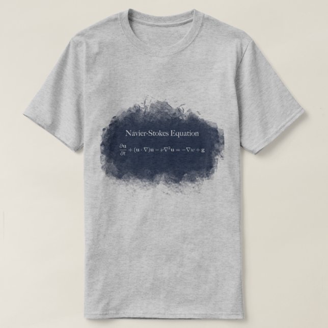 Navier Stokes o t-shirt da matemática & da ciência (Frente do Design)