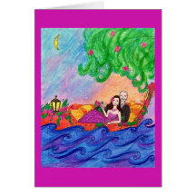 Navigação no cartão do por do sol com um gato