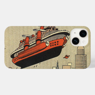 Navio de Cruzeiro de Ficção Científica Vintage Hel