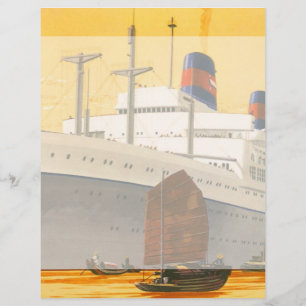 Navio de cruzeiros do vintage ao Oriente com