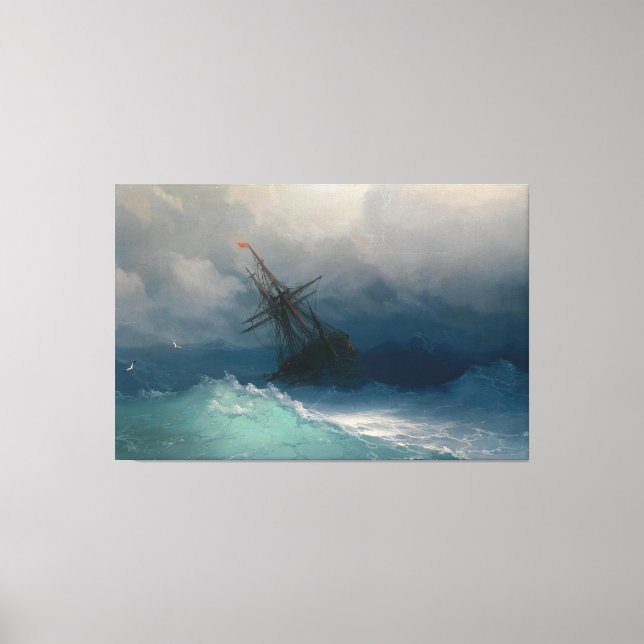 Navio de pintura marítimo - Canvas Premium (Gloss) (Frente)