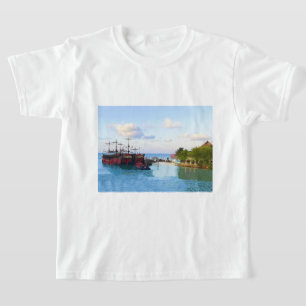 Navio de pirata do capitão Gancho, t-shirt de