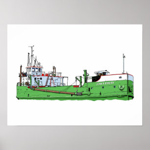 Navio dos Lagos Excelentes John R. poster de Emery