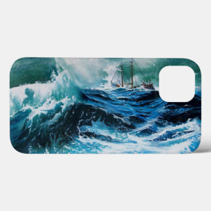 Navio no mar em tempestade