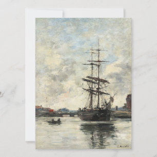 Navio no Touques Eugene Boudin (Francês, 1824-189