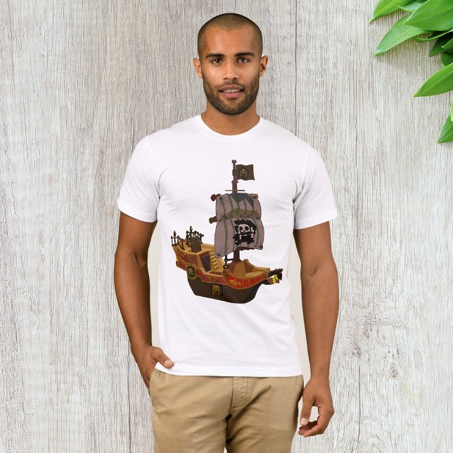 Navio Pirata Mens T-Shirt (Criador carregado)