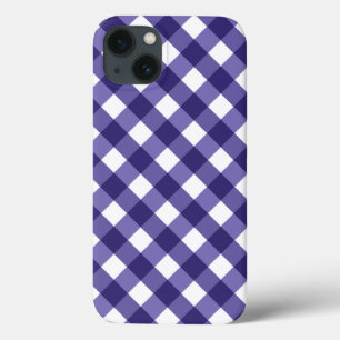 Navy blue gingham Case-Mate iPhone case