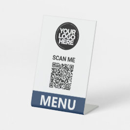 Navy QR Code Menu | Logo Contactless Modern