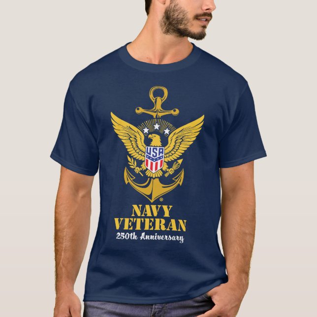 Navy Veteran T-Shirt (Frente)