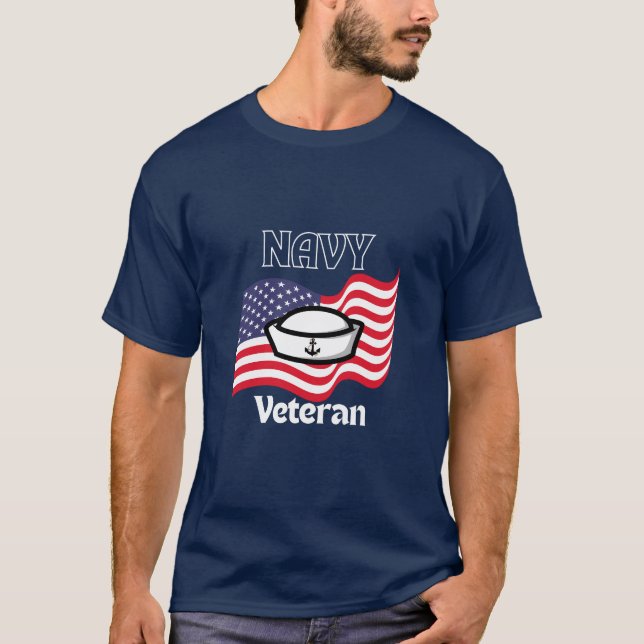 Navy Veteran T-Shirt (Frente)