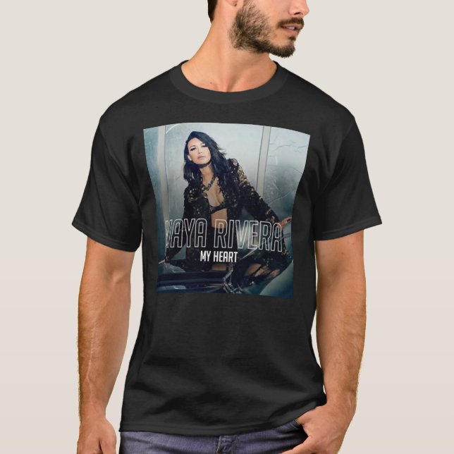 Naya Rivera Arte Cromática Clássica T-Shirt (Frente)