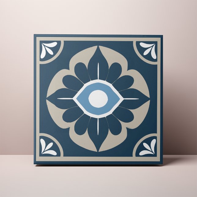 Nazar Evil Eye Azulejo Ceramic Tile (Criador carregado)