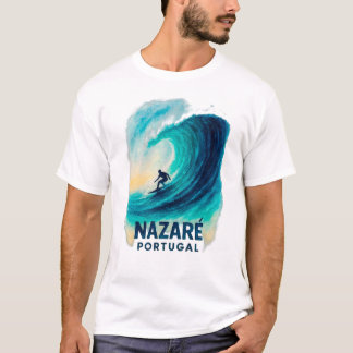 Nazaré Portugal Big Wave Surf T-Shirt – Vintage Wa