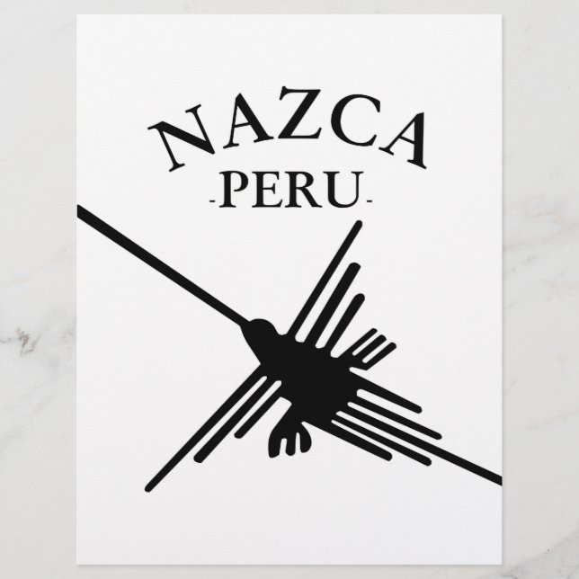 Nazca Peru Hummingbird com texto curvo (Frente)