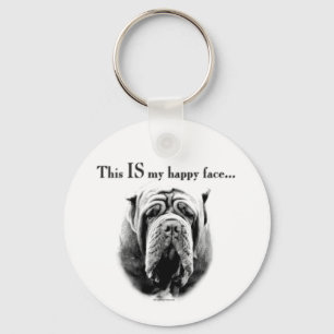 Neapolitan Mastiff Happy Face Chaveiro