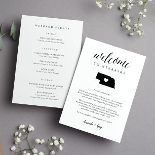 Nebraska Wedding - Letra de Boas-vindas e Itinerár