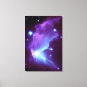 Nebula Galática Starburst Night Sky Canvas