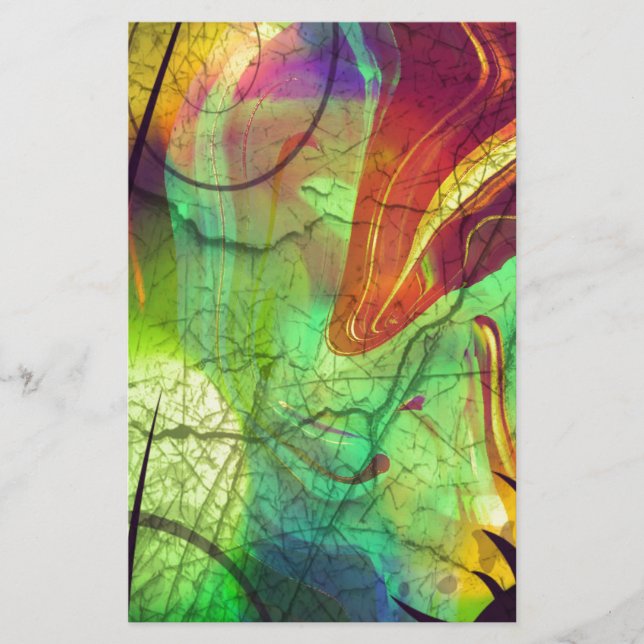 Nebulosa Pintada - Abstrato de Opal Fogo (Frente)