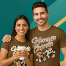 Necesito Cafecito Vintage Camisa Café Espanhola