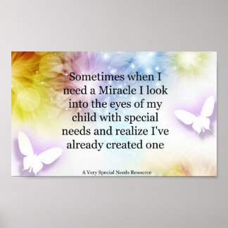 Necessidades especiais Poster da borboleta milagro