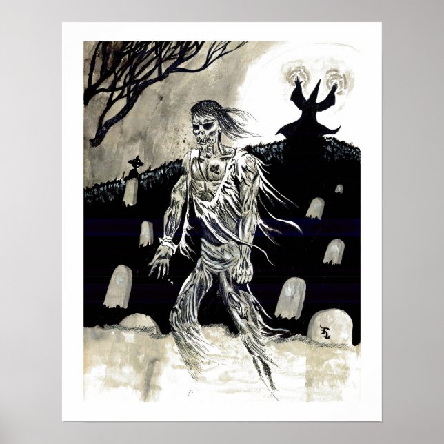 "Necromancer" - poster por Tracy Lesch (Frente)