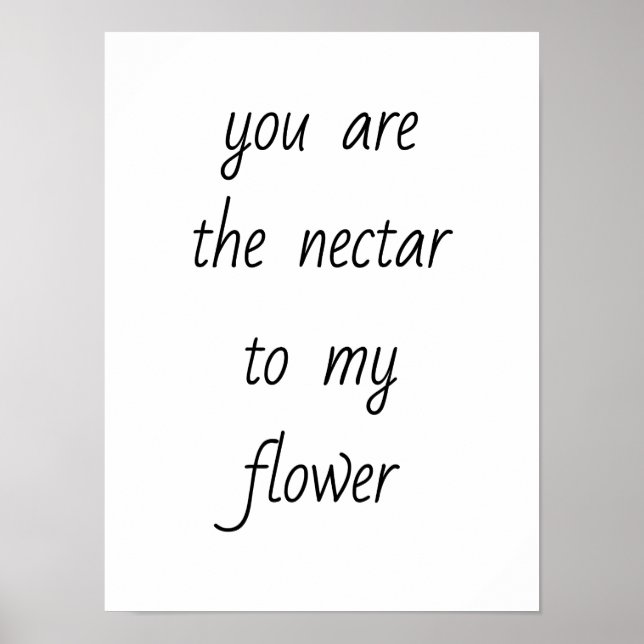 Néctar para o meu Poster de Flor (Frente)