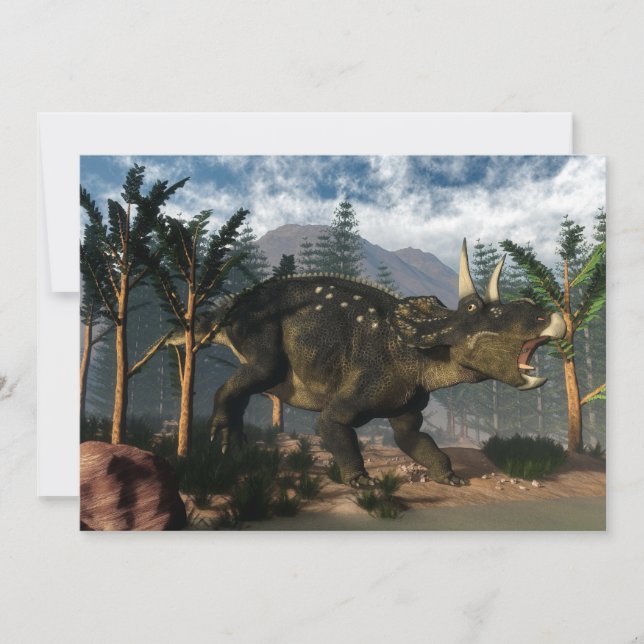 Nedoceratops roncando durante a execução - renderi (Frente)