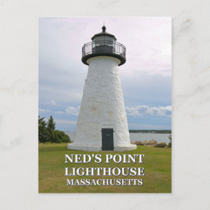 Ned's Point Lighthouse, cartão postal de Massachus