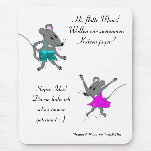 Neenee ratos Mouse Pad & Nunu (Frente)