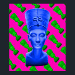 Nefertiti Blue Poster<br><div class="desc">Gratuitamente melhorada num estilo de arte pop, o busto da Rainha Nefertiti, Excelente Esposa Real do Faraó Akenaten.</div>