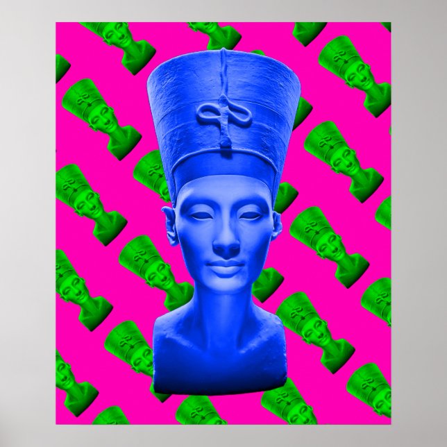 Nefertiti Blue Poster (Frente)