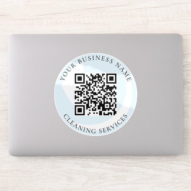 Negócio de Serviço de Limpeza de Código QR Adesivo (Computador)